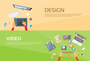 Video Editor işyeri ve el