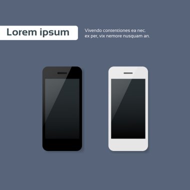 Boş boş ekran ile akıllı telefonlar