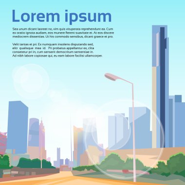 Şehir gökdelenler görünümü