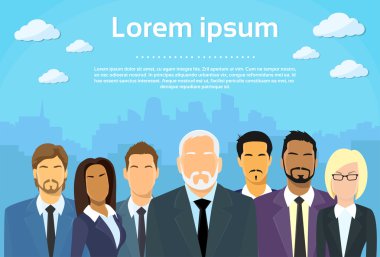 Üst düzey işadamı patron iş adamları ile