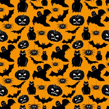 Cadılar Bayramı balkabaklarıyla kusursuz desen