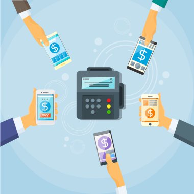İşadamı elleri ve akıllı telefon cep