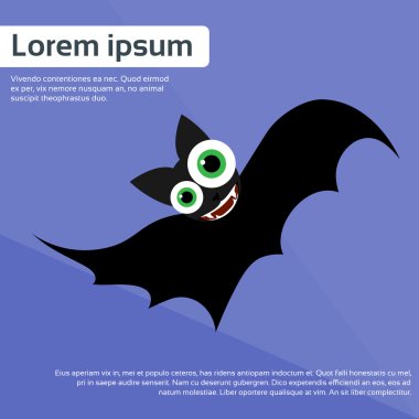 Yarasa vampir düz simgesi