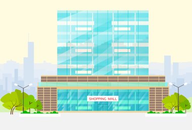 shopping mall building exterior clipart