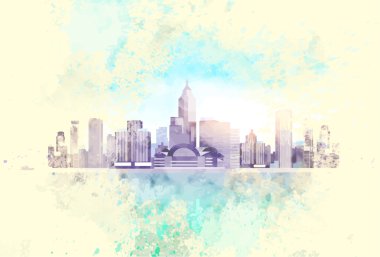 Vintage şehir gökdelenler