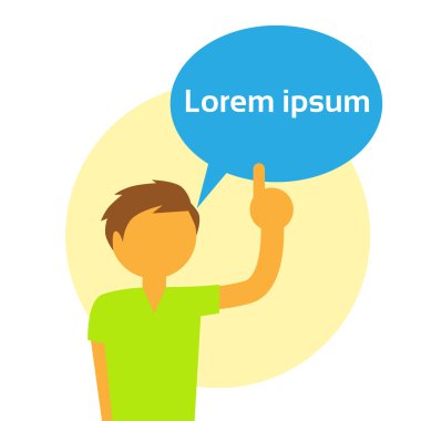 Sohbet simgesi olan adam