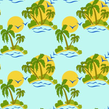 Palmiye ağacı Adaları desen