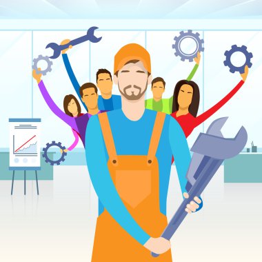 İngiliz anahtarları ve Cogwheels ile takım