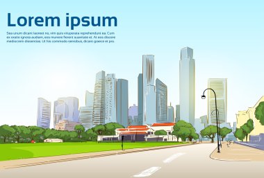 Yol için modern şehir