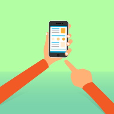 akıllı cep telefonu ile el