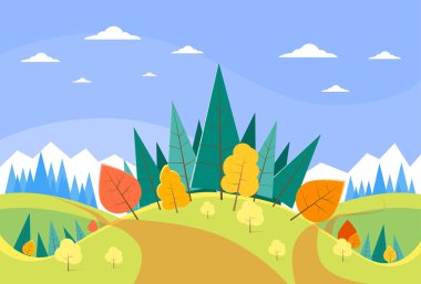 sonbahar yatay, dağlar