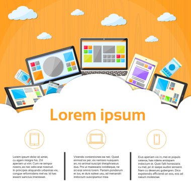 Dizüstü bilgisayar, telefon, Tablet pc üstünde okul sırası