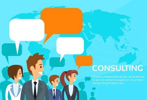 Business People Consulting Group Conversación — Archivo Imágenes Vectoriales