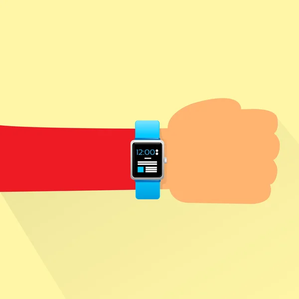 Reloj inteligente de mano — Vector de stock