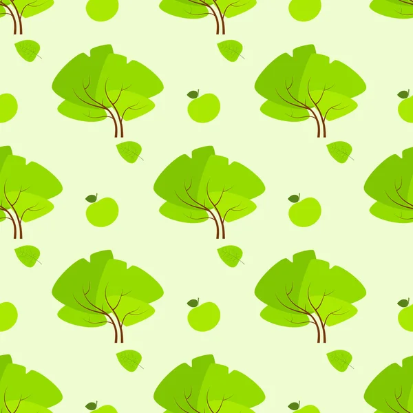 Modèle d'arbres sans couture — Image vectorielle