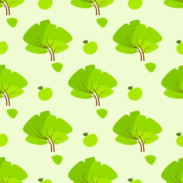 Naadloze bomen patroon — Stockvector