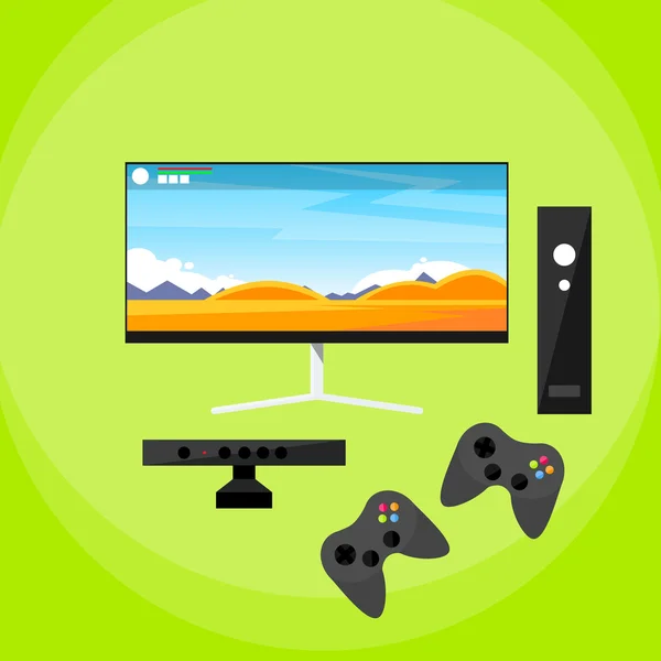 Tapis de console de jeu vidéo — Image vectorielle