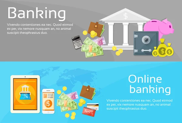 Çevrimiçi bankacılık, Internet elektronik ödeme — Stok Vektör