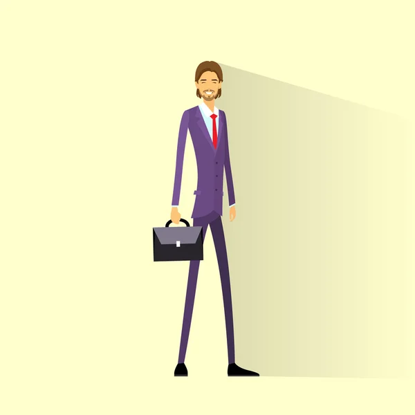 Businessman  holding briefcase — Stock Vector