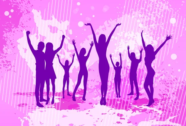 Pink Colorful Dance Banner, — Stock Vector