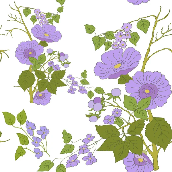 Naadloos bloemenpatroon — Stockvector