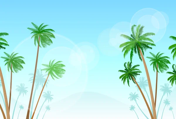 Palmiers Tropical Island — Image vectorielle