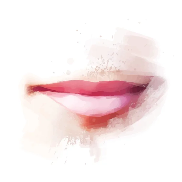 リアルな女性の唇 — ストックベクタ