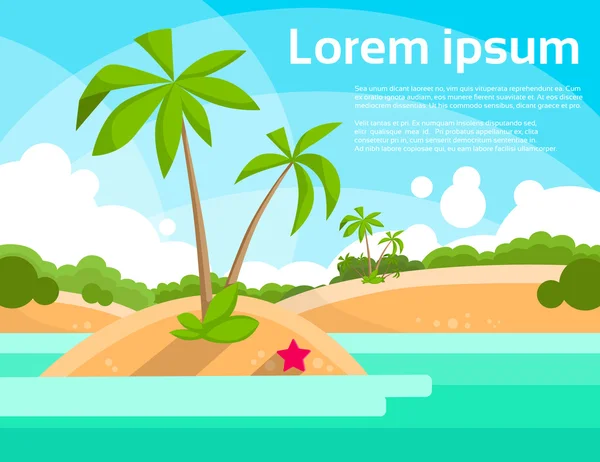 Palm bomen Tropical Islands — Stockvector