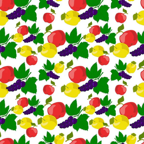 Яблоки и виноград без запаха — стоковый вектор