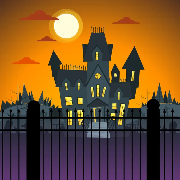 Tarjeta de invitación fiesta de Halloween — Vector de stock