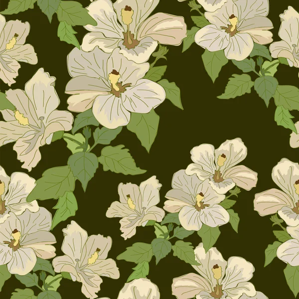 Patrón floral sin costuras — Vector de stock