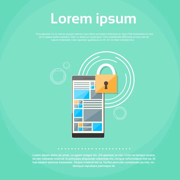Smart telefon med låsskärmen — Stock vektor