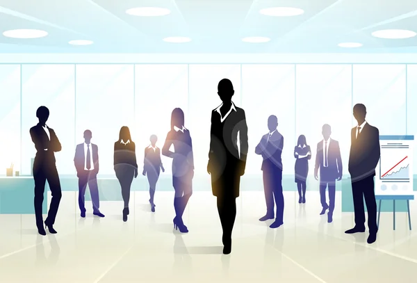 BusinessPeople Group Silhouette — Stock Vector