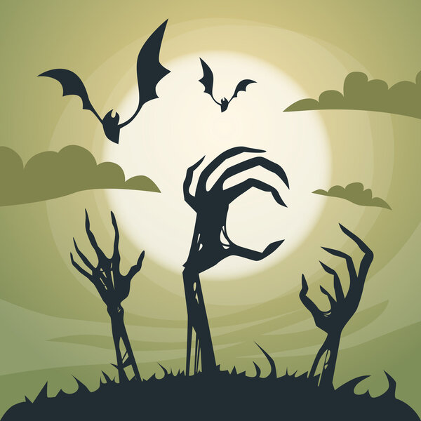 Skeleton Hands From Ground