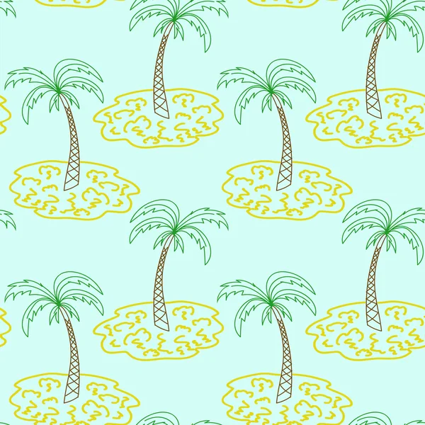 Palm Tree öarna mönster — Stock vektor