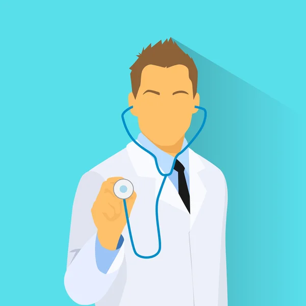Medical Doctor with Stethoscope — Stock Vector