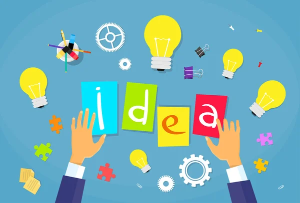 Νέα επιχειρηματική ιδέα ιδέα — Διανυσματικό Αρχείο