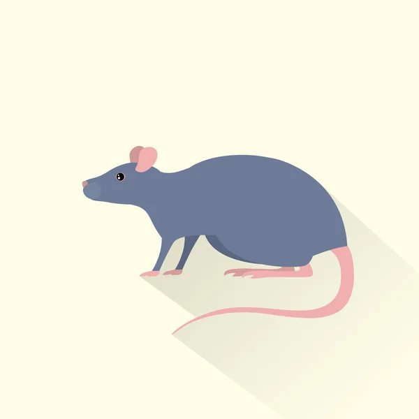 Rat gray mouse icon — Stock Vector