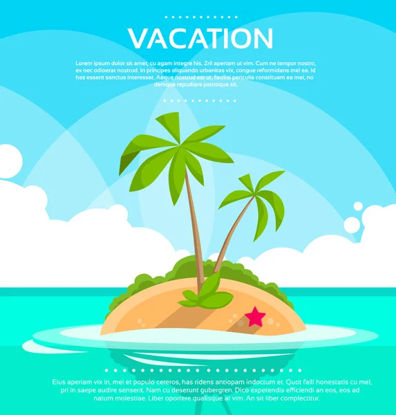 Palmiers Tropical Island — Image vectorielle