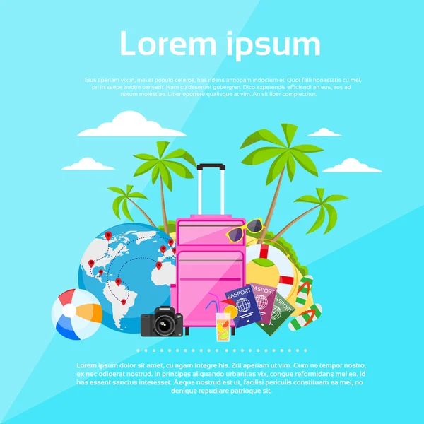 Turismo Ilustración plana — Vector de stock