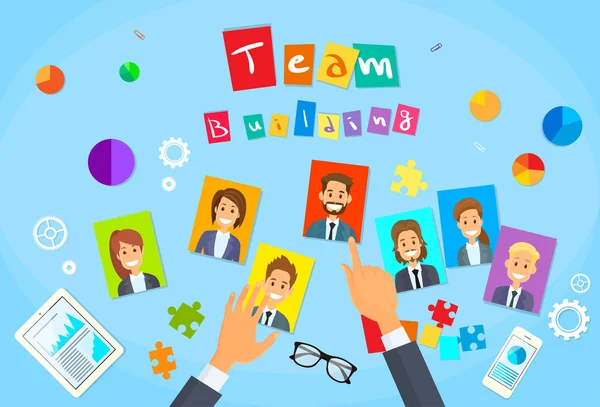 Concepto de team building — Vector de stock