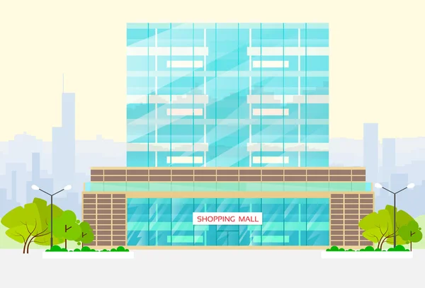 Shopping Mall Gebäude außen — Stockvektor