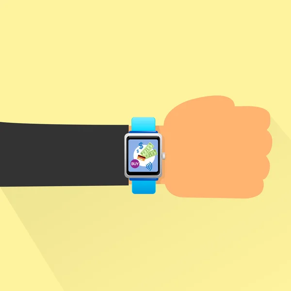 Hand smart watch — Stock Vector