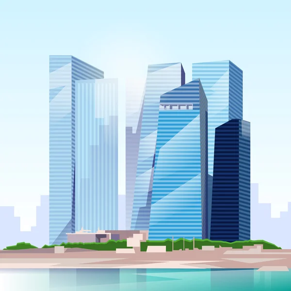 City mrakodrap zobrazení — Stockový vektor