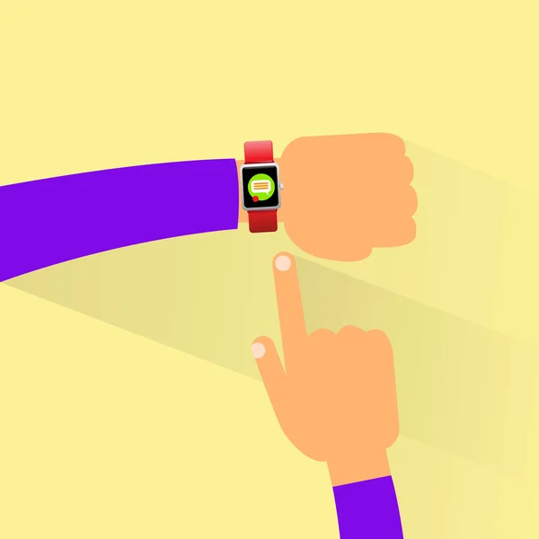 Hand slimme horloge — Stockvector