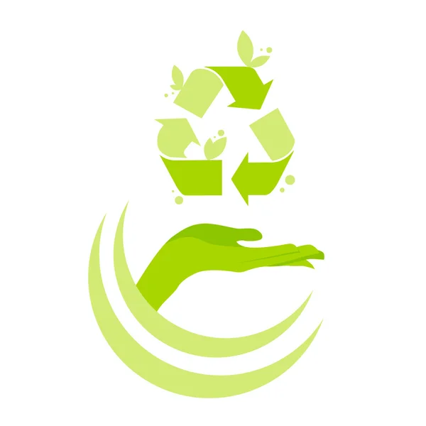 Recycler signe logo — Image vectorielle