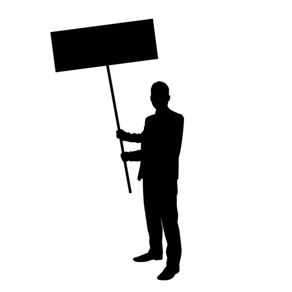 Силуэт Протестующего человека — стоковый вектор