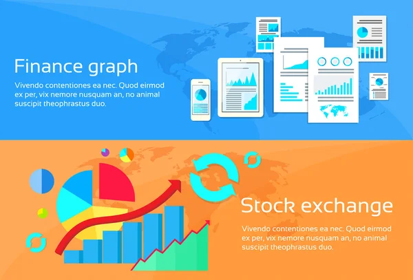 Finanțe Grafic Bursa de Valori — Vector de stoc