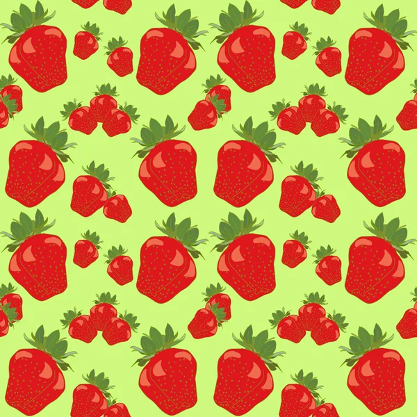 Patrón de fresas rojas — Archivo Imágenes Vectoriales