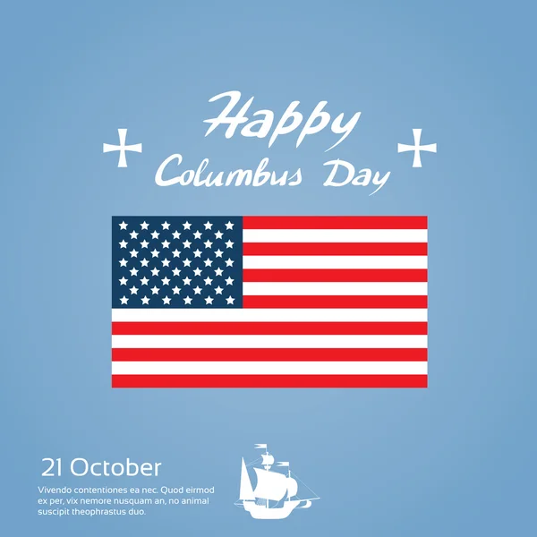 С Днем Колумба! — стоковый вектор